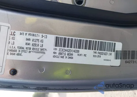 2014 Dodge Charger Sxt z USA, uszkodzony, nr VIN 2C3CDXHG2EH146399